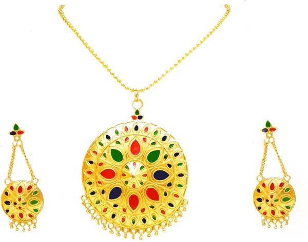 Assamese_Traditional_Multi_Colour_Japi_Jewellery_Set_For_Women